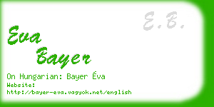 eva bayer business card